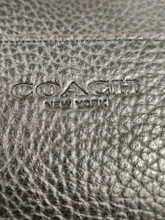 NEW Coach Boston Heritage Leather Duffel Bag Black Large Capacity w/Strap F70561 - Picture 14 of 16